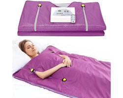 VIEMAE Infrarood deken - Saunadeken - Saunadeken met infrarood - Infrarood deken fibromyalgie - Thuis sauna - 80x180cm - Paars