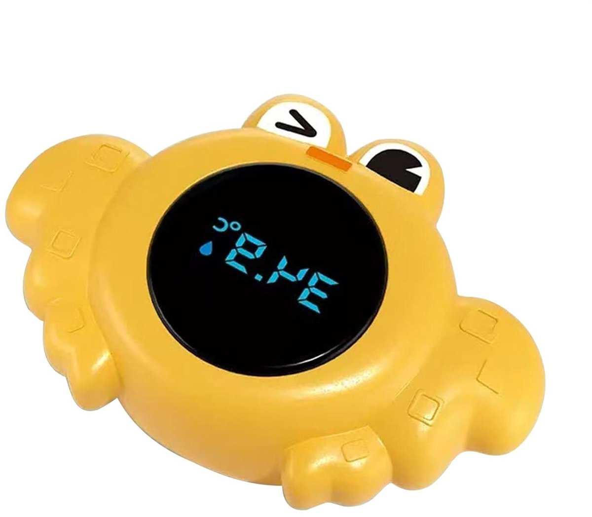 Badthermometer Krab - Watertemperatuur meter - Veilig baden - Snelle meting - 10 cm - Geel
