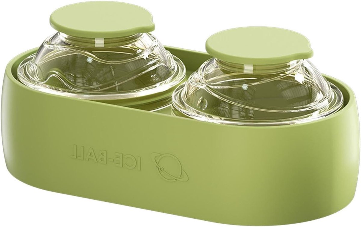 IJsballen Maker - Ronde Ijsvorm - Dranken Koelen - Flexibele Siliconen Mal - 2 Holtes - Wit