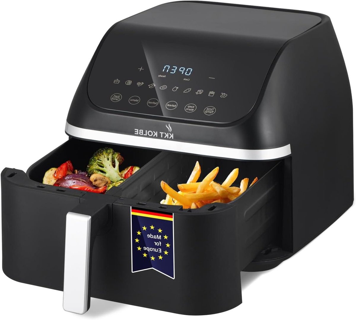 KKT KOLBE Hot air fryer, air fryer, 8.5 liters, 10 programs, 13 functions, very quiet, frying without oil and fat, fryer, 1 tray, AF8500