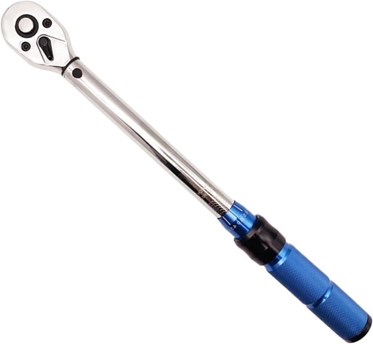 Momentsleutel Set - Draaimoment Ratel - Auto Motor Onderhoud - Magnetische Dop - 5-60 Nm - Blauw Zilver
