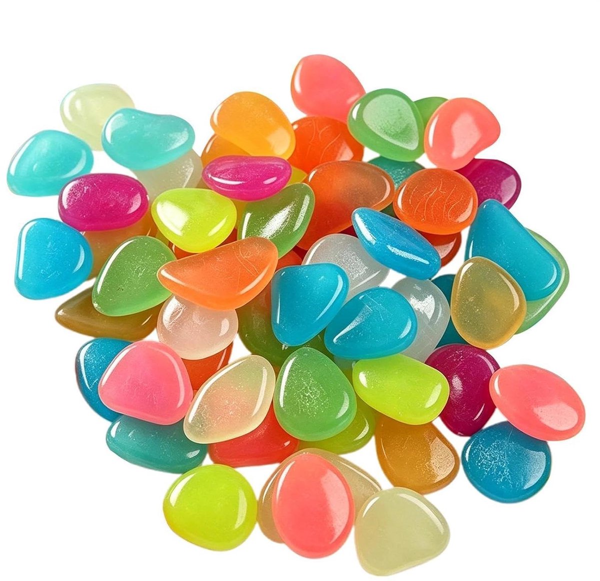 Gloeiende Tuinsteen - Decoratieve Kiezels - Buiten Decoratie - Zonne-energie Gloed - 30 Stuks - Kleurrijk