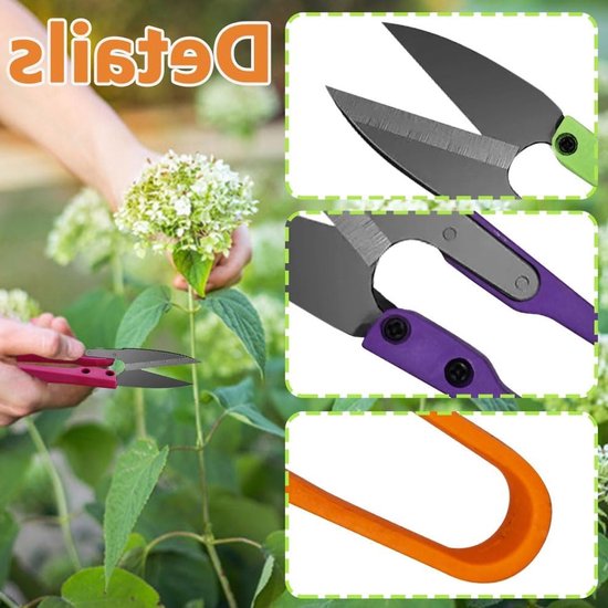 Store_9 - Tuinscharen - Bonsai Gereedschap - Compact en Lichtgewicht - 4 Kleuren - Precisie Scharen - Geschikt voor Tuinieren - 4 stuks van Store 9 — afbeelding 4