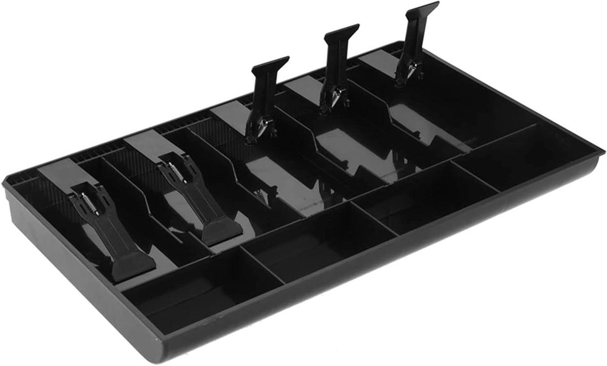 Kassalade Inzetstuk - Geldlade Organizer - Geld Beheren - Verwijderbare Lade - 40 cm - Zwart