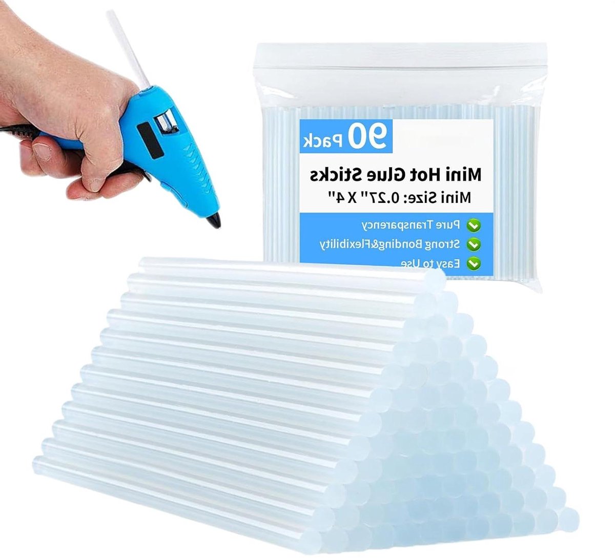 Smeltlijmsticks - Lijm Reparatiesets - Knutselen en Repareren - Hoge Transparantie - 10x0.7cm - Wit Translucent