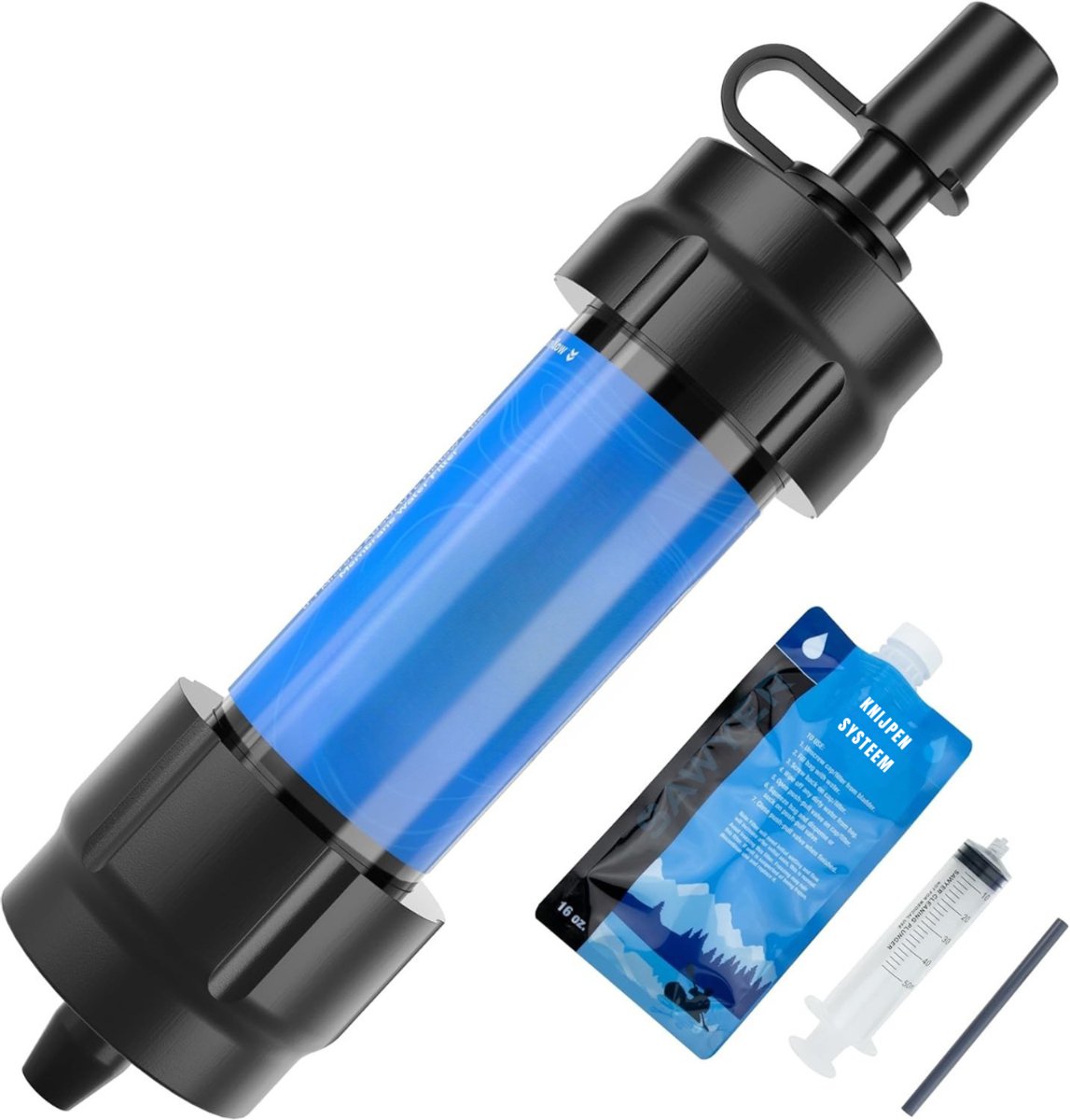 AHD® Waterfilter noodpakket - Waterfilter - Zwart- 11cm x 8cm x 21cm