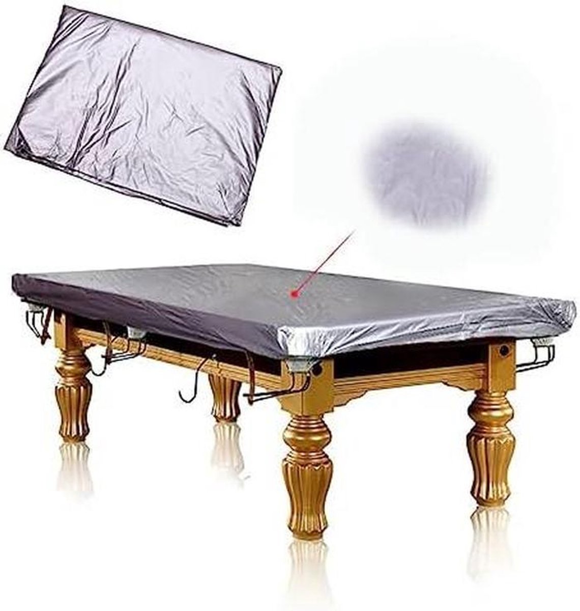 Tafelhoes - Beschermhoes Biljart - Tafel Beschermen - Waterdicht Stofvrij - Diverse Maten - Zilver