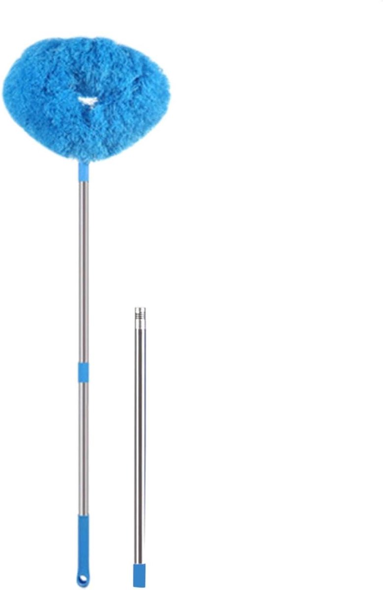 Plafondventilatorreiniger - Stofdoek ventilator - Stof verwijderen - Flexibele kop - 44 x 23 x 3 cm - Blauw