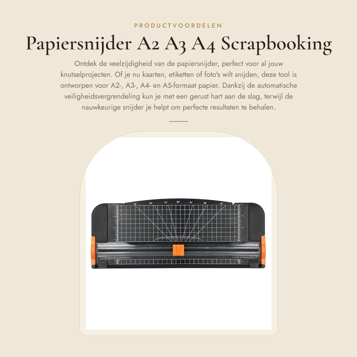 Dailygoods- Papiersnijder A2/A3/A4 - Snijmachine voor papier - Automatische veiligheidsvergrendeling - Nauwkeurige snijder - Lichtgewicht en veelzijdig - Slagvast en krasbestendig