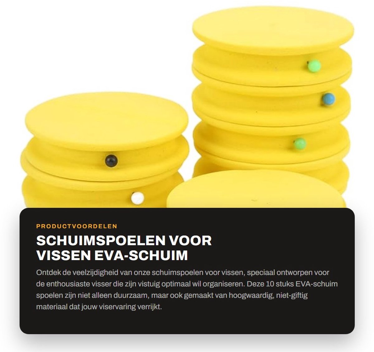 Dailygoods- Schuimspoelen 10 Stuks - Multifunctioneel EVA-schuim - Visaccessoires - Lichtgewicht - Duurzaam - Organiseren van vislijnen