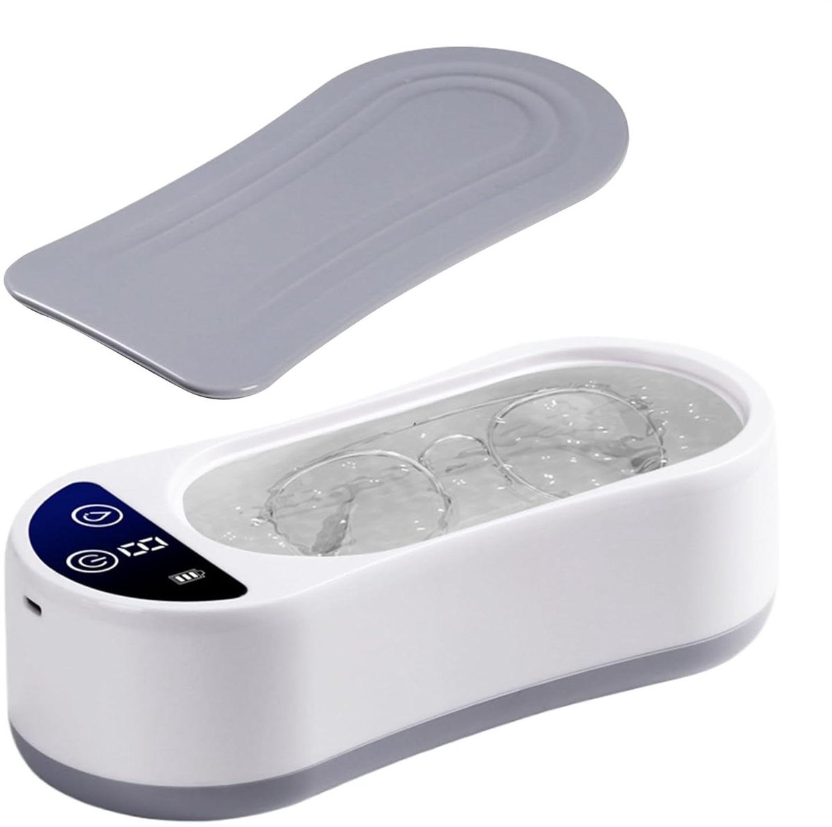 Ultrasone Reiniger - Sieradenwasser Horloge - Snel Schoonmaken - Draagbaar USB Opladen - 300 ml Reservoir - Wit