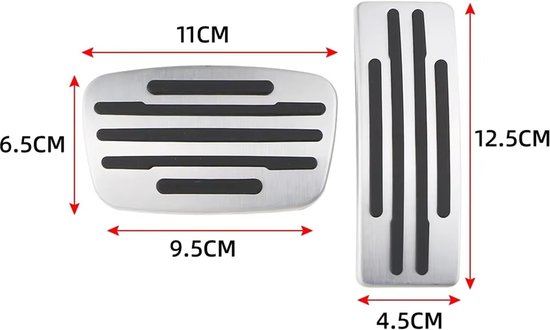 Auto Pedaal Covers - Pedaal Pads - Verbeterde Grip - Roestvrij Staal - 300 g - One Color — afbeelding 4