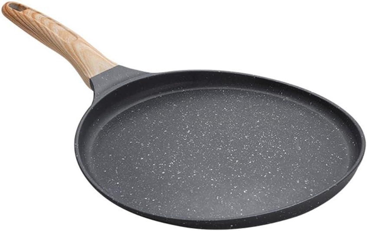 Pannenkoekenpan - Platte pan - Ontbijt maken - Antiaanbaklaag - 415 x 247 cm - Zwart