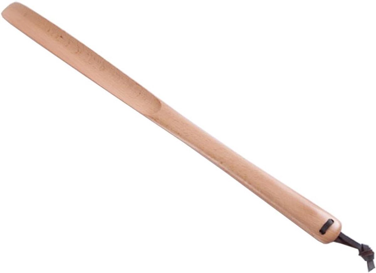 Hiel Helper - Schoenlepel Lange - Schoenen Aantrekken - Ergonomische Handgreep - Tot 75cm - Natuurlijk Hout