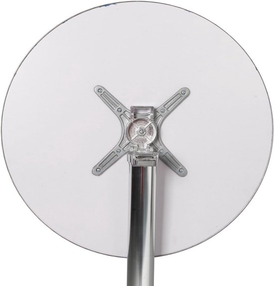 Bistrotafel Aluminium - Ronde Tafel - Buiten Zitten - In hoogte verstelbaar - Ø 60 cm - Zilver — afbeelding 3