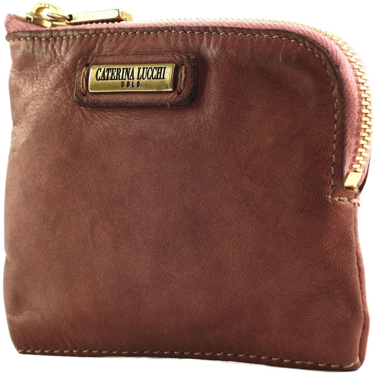 CATERINA LUCCHI Leren kaarthoes Fanny Wallet Rosa mauve