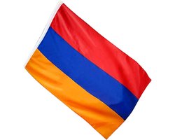 2 Armeense vlaggen - Vlag van Armenië - Jerraguyn - Erraguyn - 150/90CM - 2 stuks - Polyester - Met 2 oogjes - CHPN