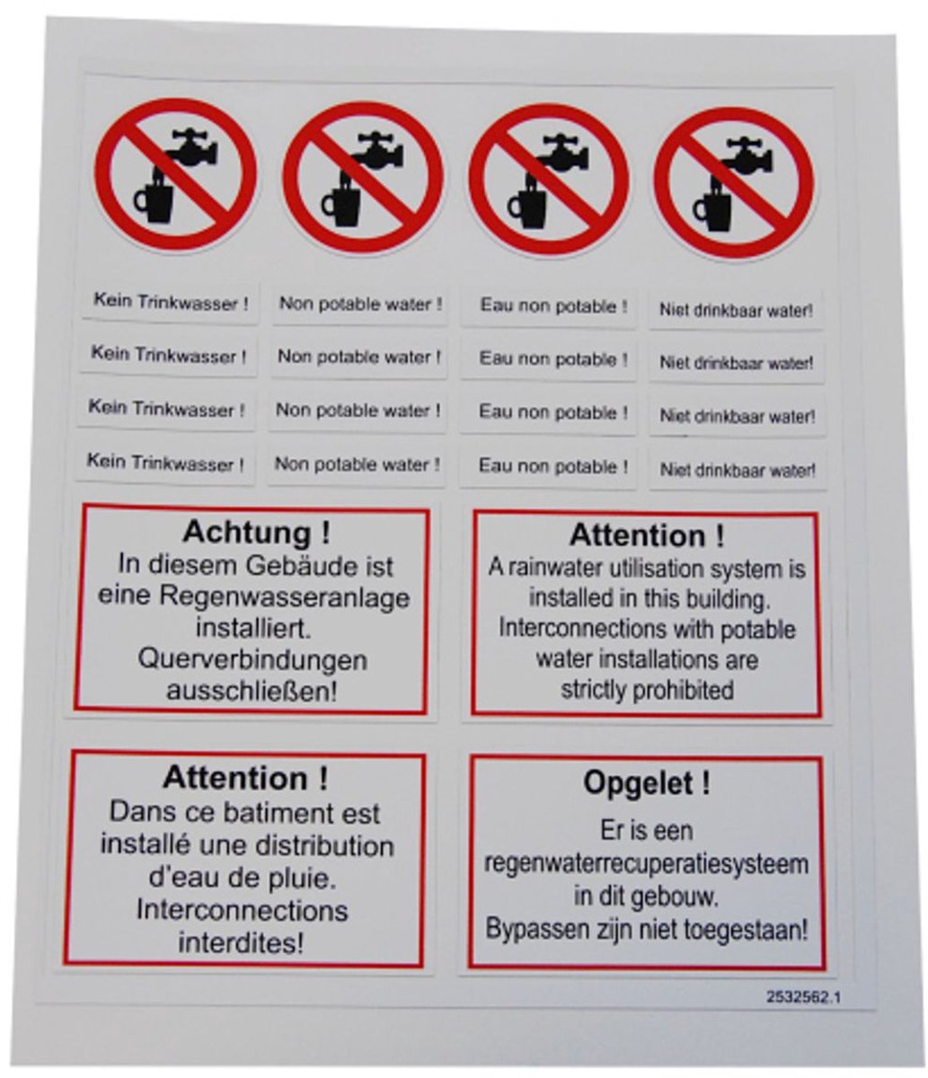 Wilo Beschrijvingsset voor regenwatergebruik, 2518362