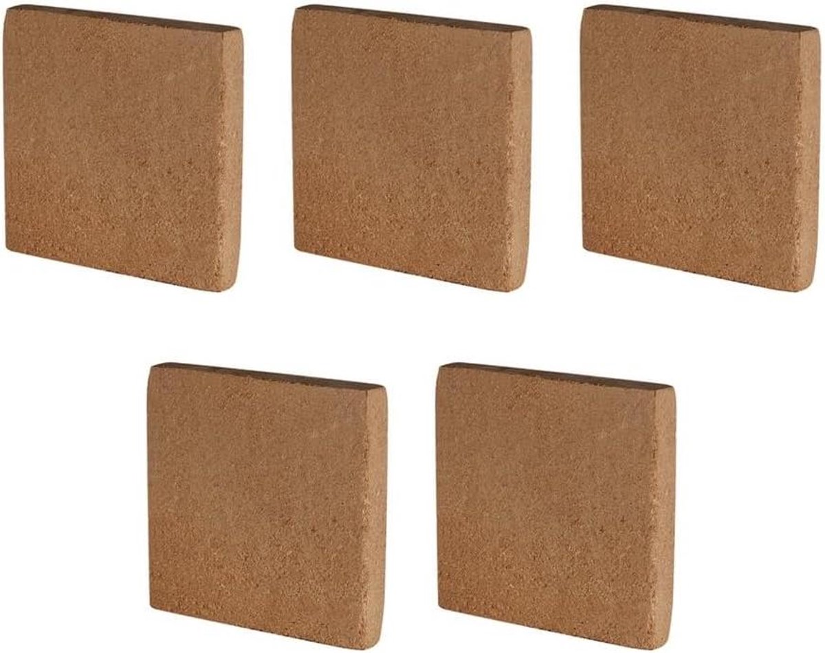 Kokosvezel Pellets - Plantenvoeding Bodem - Planten Starten - Biologisch Duurzaam - 5 Stuks - Bruin
