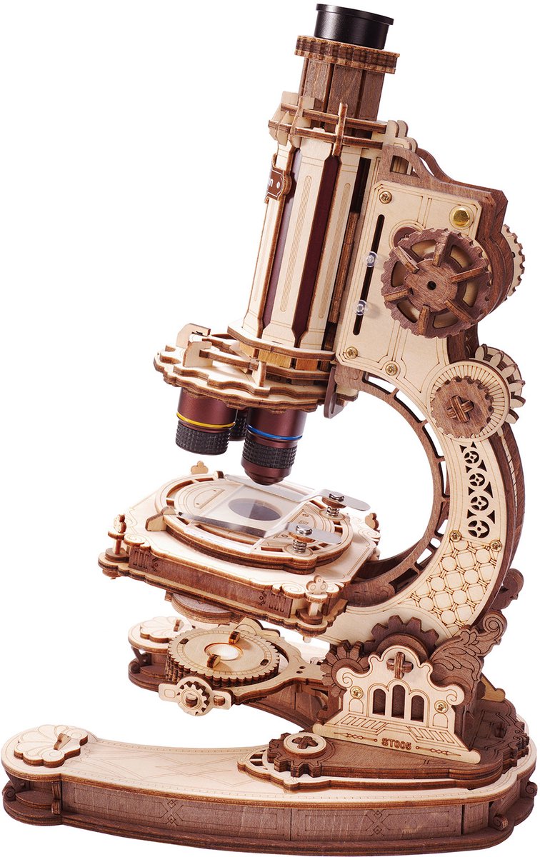 Robotime Microscope - ROKR Curious Discovery Series - ST005 - Bouwpakket - Knutselen - Modelbouw - Cadeautip