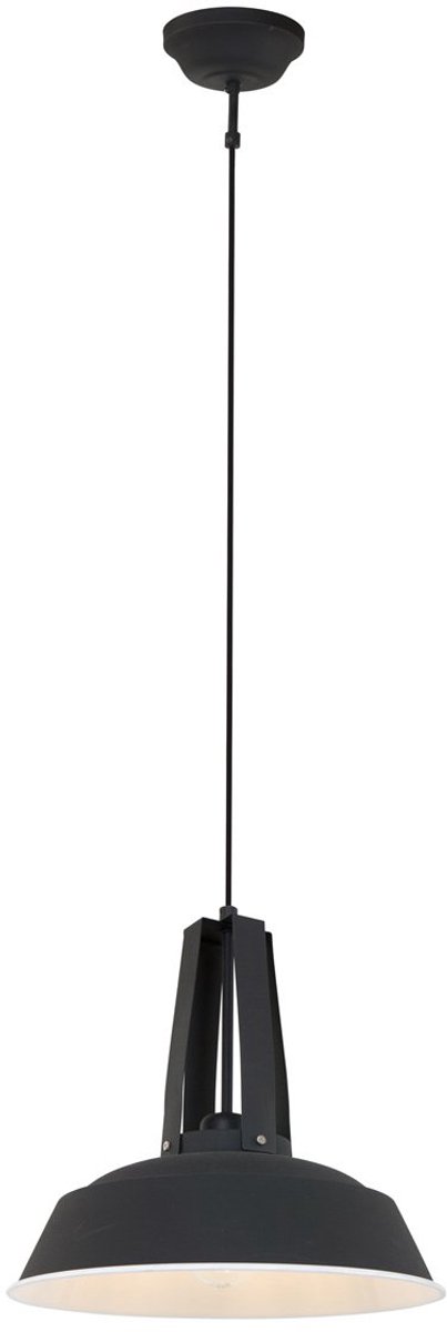 Lightning - donald hanglamp 1-l. Metaal 43cm - zwart