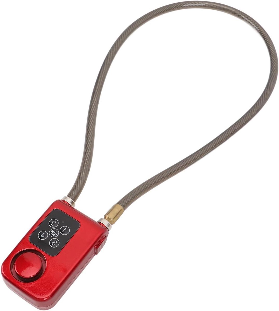 Digitaal Wachtwoordslot - Sleutelloos Kettingslot - Antidiefstal Beveiliging - Intelligent Trillingsalarm - 24 x 11 x 5 cm - Rood