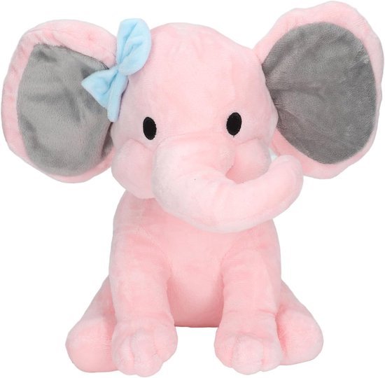 Olifant Knuffel - Pluche Pop - Decoratie en Comfort - Zacht PP-katoen - 25 cm - Roze van Olifant — afbeelding 3