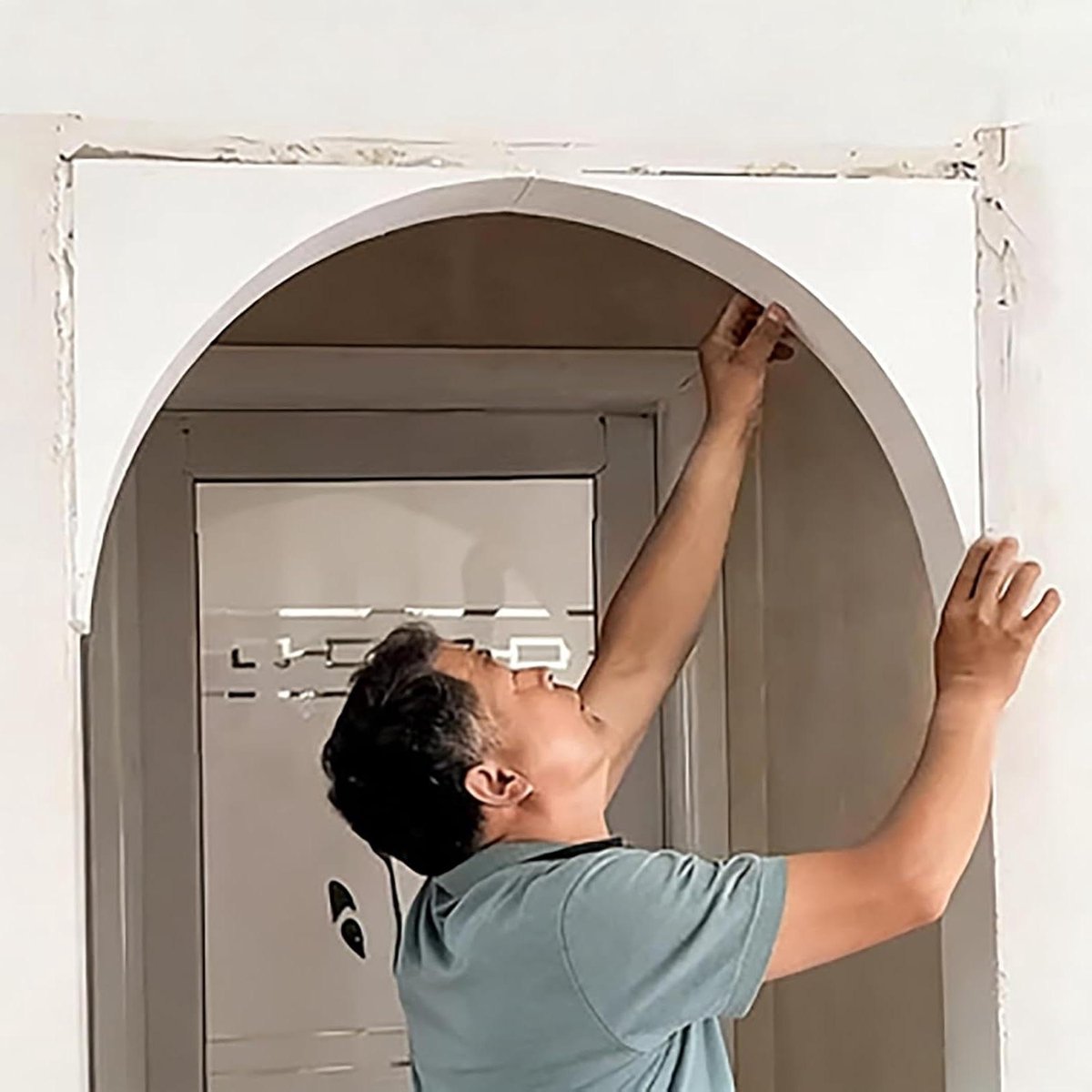 Boog Deuropening Kit - Halve Cirkel Trim - Interieur Verfraaiing - Voorgesneden Schuim - Universeel Pasvorm - Overschilderbaar