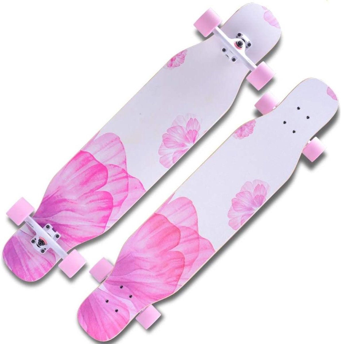 Compleet Skateboard Longboard Deck Straat Skaten 7 Laags Esdoorn 110cm Flash Wiel
