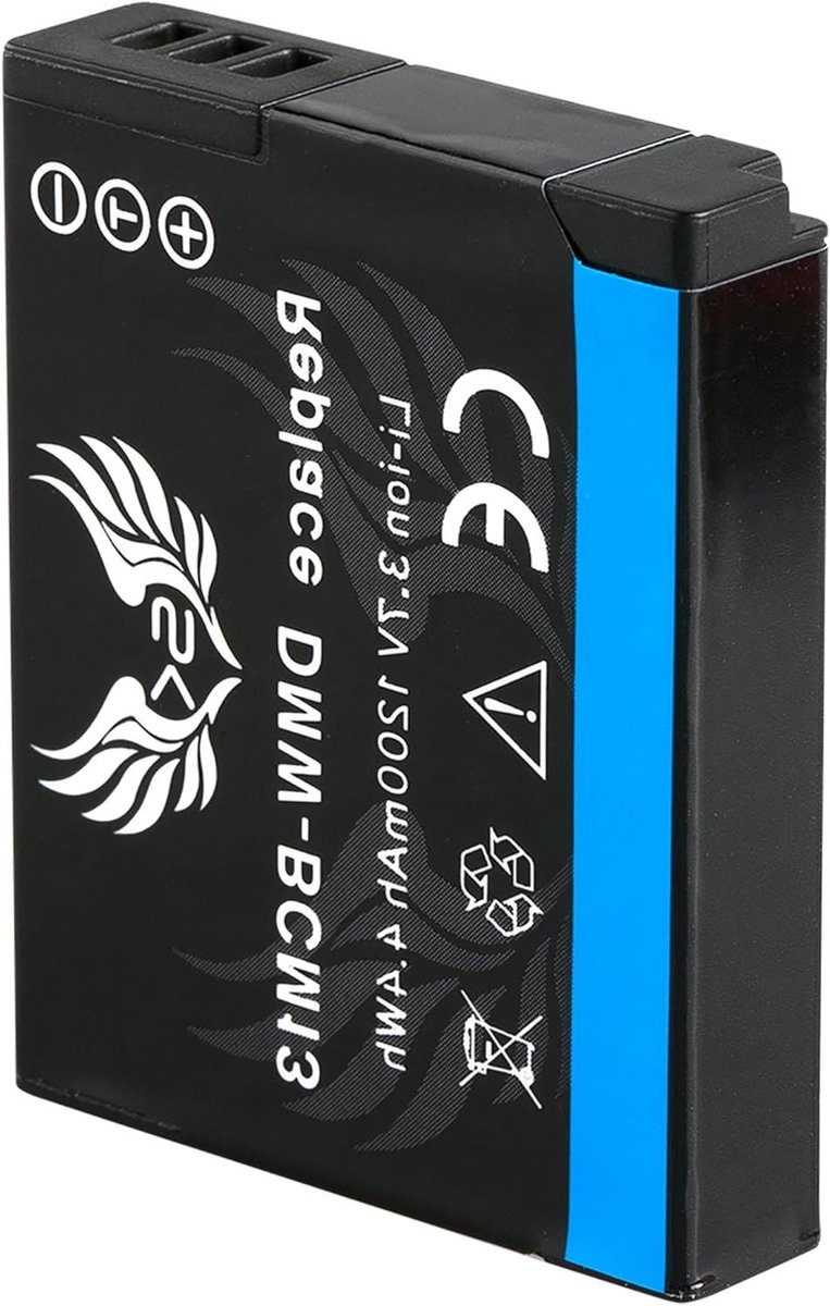 Camera Accu - Reserve Batterij - Fotografie - Hoge Capaciteit - 1200mAh - Zwart