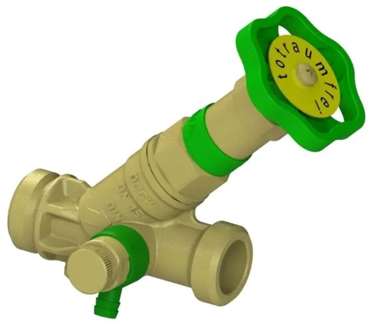 Schlösser Armaturen JS KFR-ventiel, met buitendraad MULTI, met aftapping, met niet-stijgende spindel, DN15, buitendraad 3/4'', DVGW gekeurd, 0016771500001