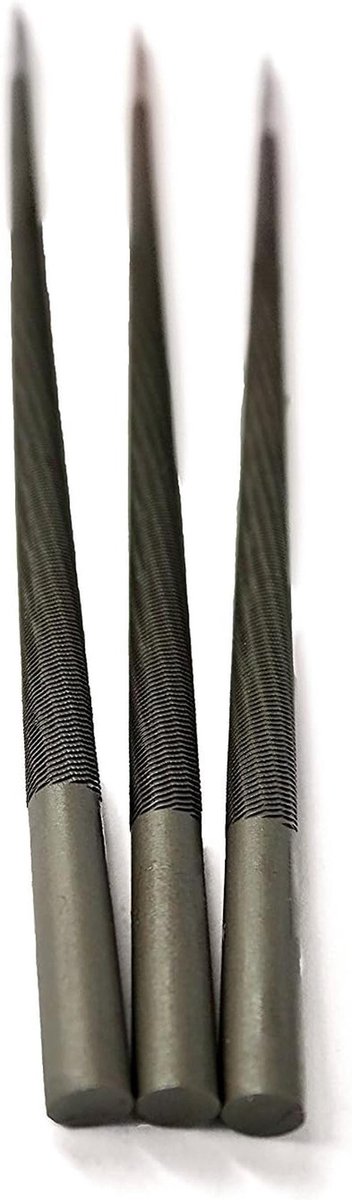 Kettingzaag Slijpers - Ronde Vijlen - Zaagketting Onderhoud - Set van Drie - 11/64 Inch - Metaal — afbeelding 2