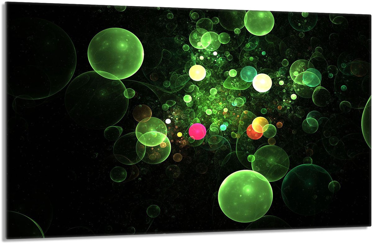TMK ArtDeko Serie - Glazen Beschermplaat - 80x52cm - Bubbels