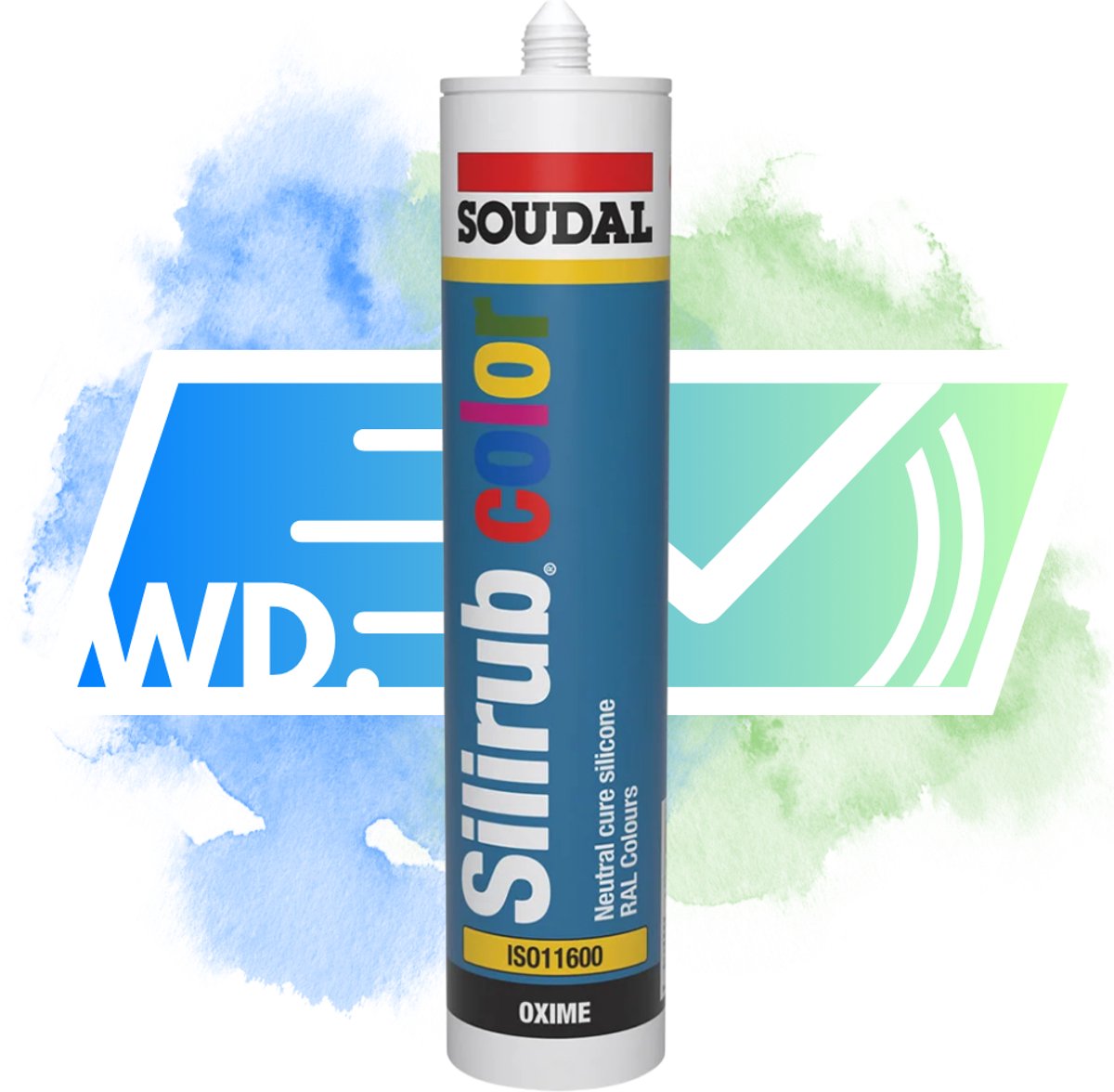Soudal Silirub Color kit – siliconekit – montagekit  - RAL 7022 - Schaduwgrijs – 114267