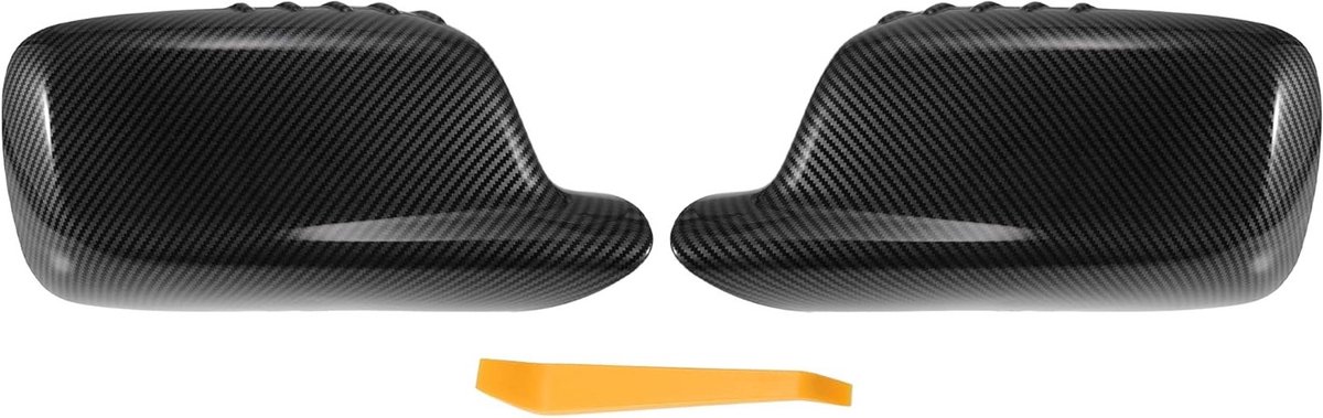 Vervangende Zwarte Carbon Fiber Achteruitkijkspiegeldoppen voor BMW 3 Serie E46 en 7 Serie E65 E66 - Stijlvolle Accessoires voor Auto's, Perfecte Pasvorm, Duurzaam Materiaal