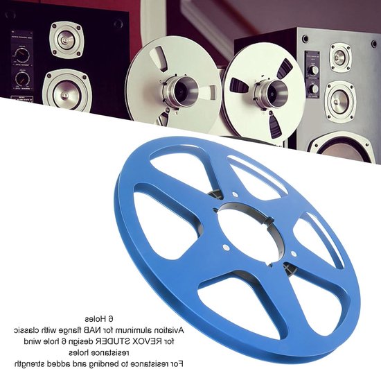 Lege 1/4 10.5 Inch Tape Reel met 6 Gaten, Universele Aluminium Opname Reel voor Geluidsbanden, Ideaal voor Nab en REVOX Studer, Perfect voor Audioproductie — afbeelding 2