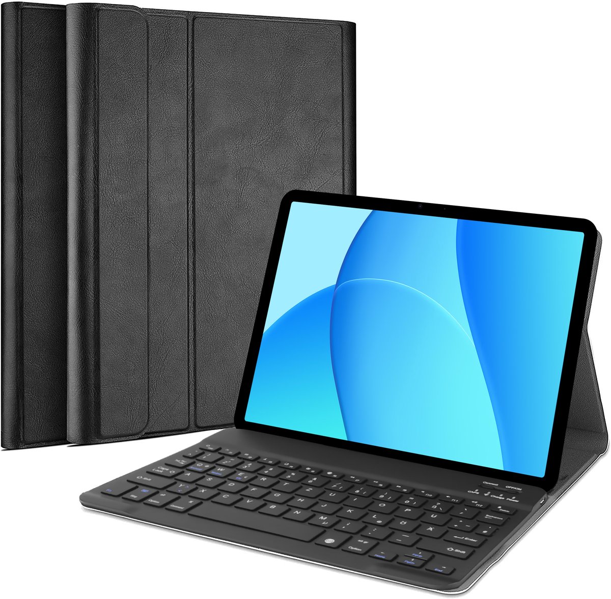 Just in Case tablet Hoes met Toetsenbord geschikt voor Oppo Pad SE - QWERTZ Bluetooth Keyboard Case - Zwart