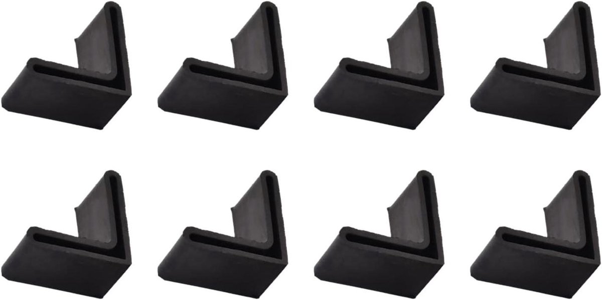 Meubel hoekijzers - Voetpads L-vorm - Meubels Stabiliseren - L-vormig Ontwerp - 40 mm - Zwart