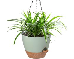 Huisplanten Hangpotten - Hangbakken Plantenbakken - Planten Binnen Buiten - Zelfwaterend Systeem - 30 cm - Groen