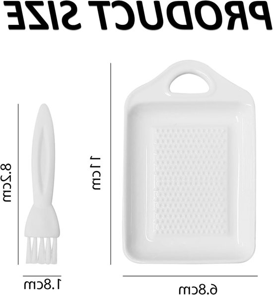 Handmatige Gembermolen met Schoonmaakborstel en Keramisch Bord, Ideaal voor Gember en Knoflook, Keukengereedschap voor Efficiënte Bereiding (6.8*11cm) — afbeelding 5