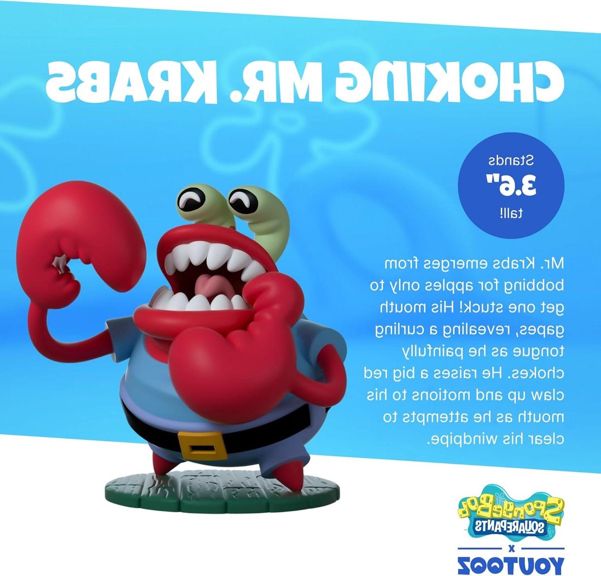 Mr Krabs Vinyl Figuur - Verstikkende Krabs Spongebob Collectible - Verzamelen en Decoreren - Gedetailleerd Ontwerp - 9 cm hoog