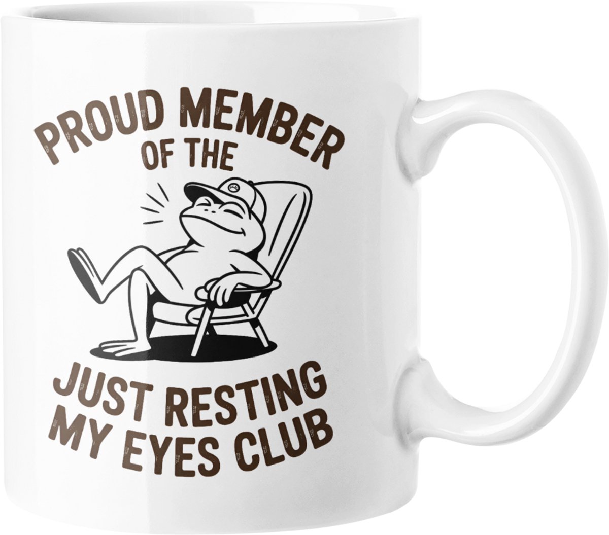 Grappige Kikker Ogen Rusten Club Mok - Koffiekopje voor Vaderdag 11oz
