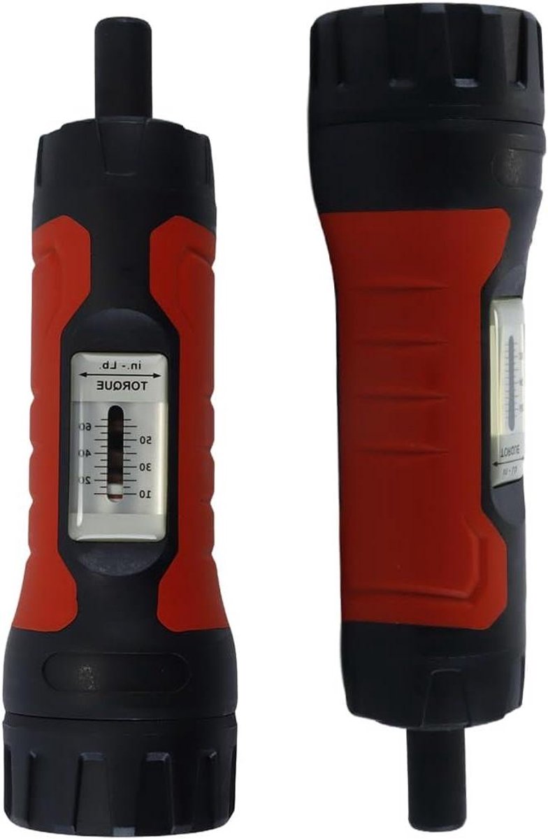 Torsieschroevendraaier - Verstelbaar koppel gereedschap - Precisie onderhoud - Automatische schakeling vooruit achteruit - 10-65 inch - Rood en zwart