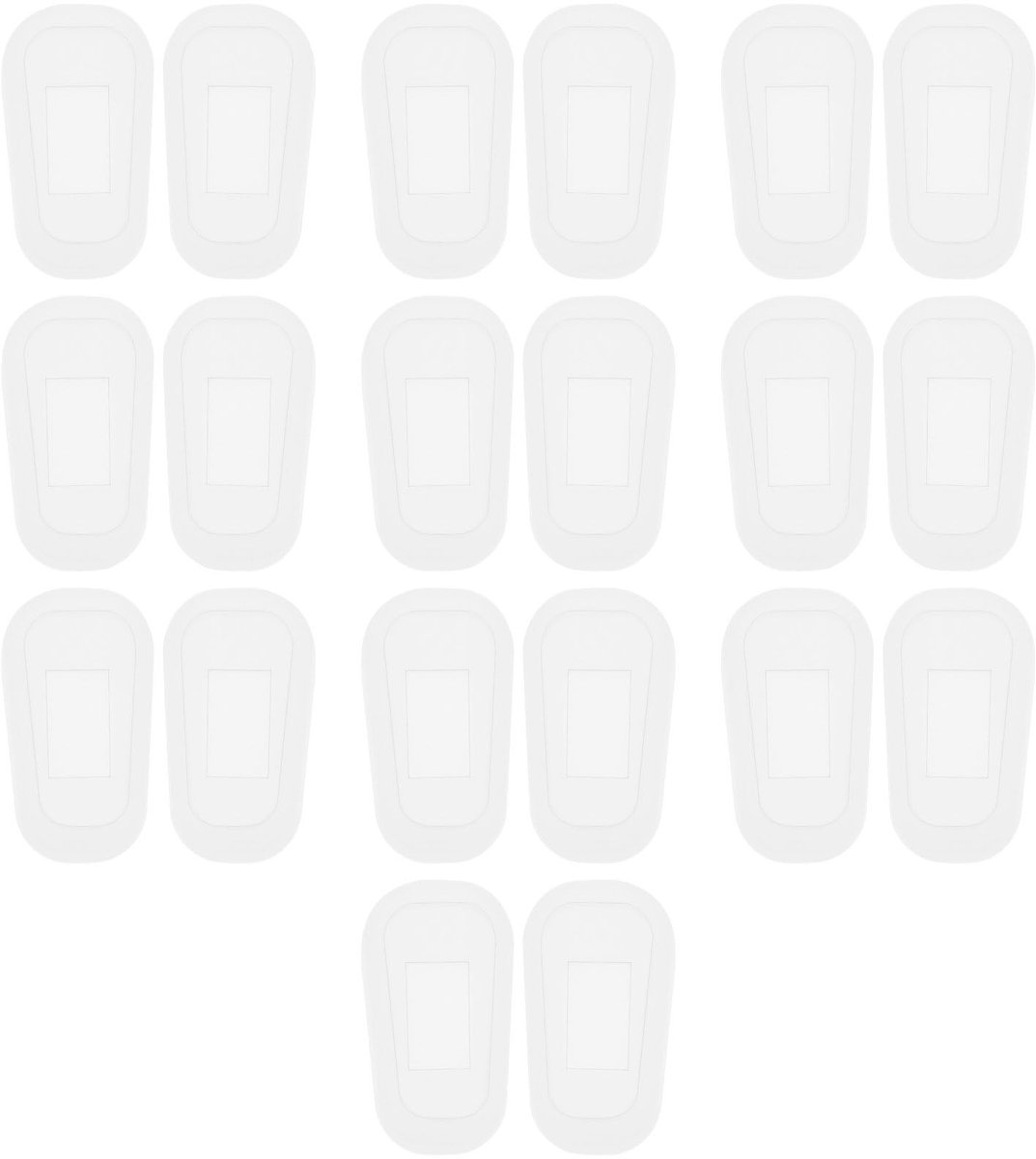 Allecto - Siliconen Neus Pads - Verbeterd Comfort - 10 Paar - Ondersteuning - Voor Brillen - Ideaal voor dagelijks gebruik - Transparant