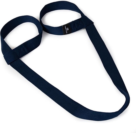 Yogamat Draagriem - Matband Yogamat - Yogamat Dragen - Verstelbare Lussen - 137 cm x 4 cm - Donkerblauw van Yogamat — afbeelding 2