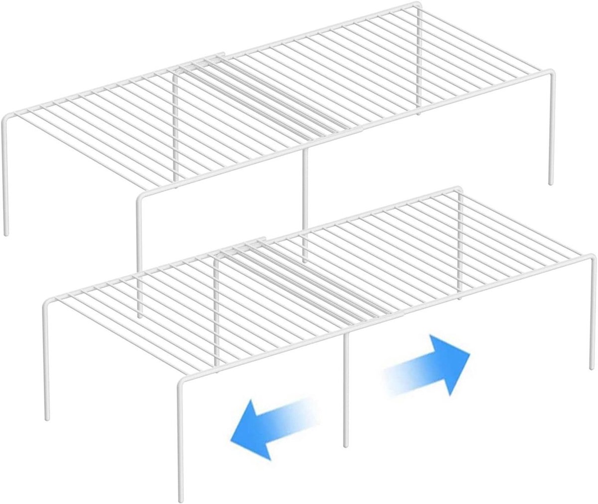 Keukenkast Organizer - Opbergplanken - Kasten Ordenen - Uittrekbaar Design - 2 stuks - Wit