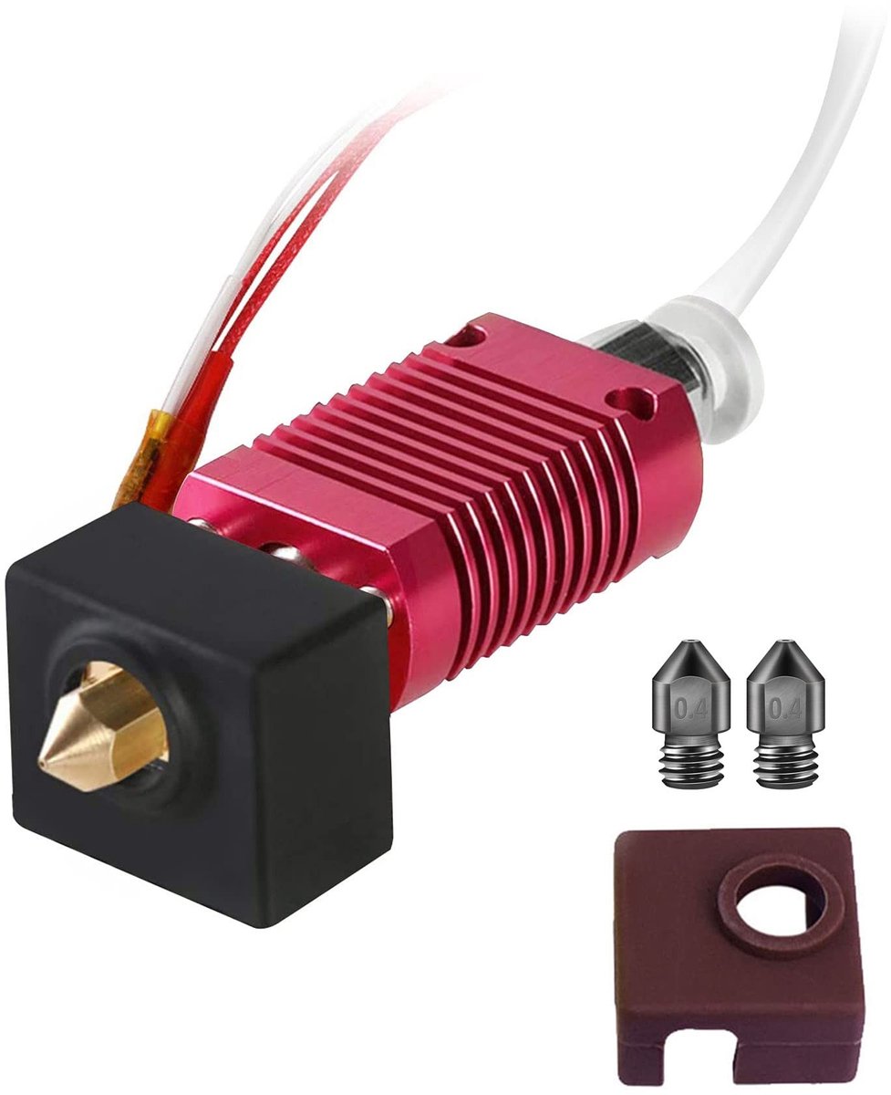 Allecto - Ender 3 Hotend - 3D-printer upgrade - Gehard staal - 24V - MK8 mondstukken - Verbeterde printkwaliteit - Geschikt voor Creality Ender 3