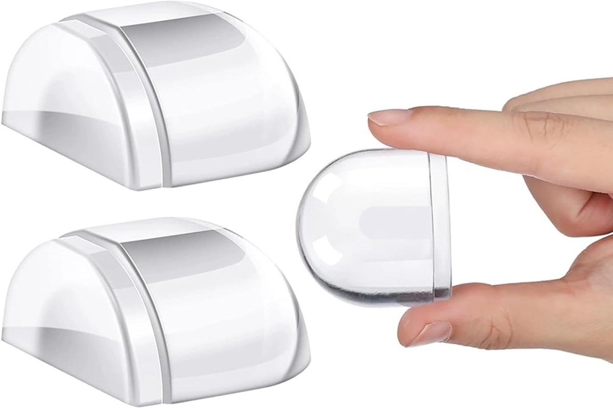 Vloerdeurstoppers - Deurstoppers Deurbumpers - Deuren Beschermen - Zelfklevend Transparant - 4x3.8x3cm - Transparant