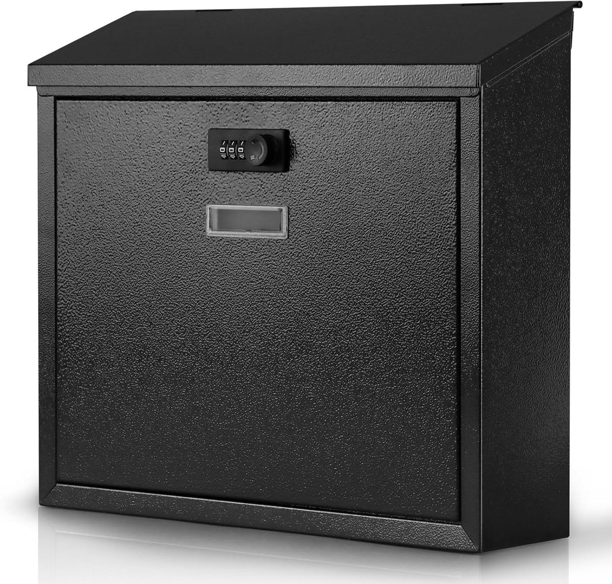 Brievenbus met slot - Brievenbus wandmontage - Post ontvangen - Combinatieslot - 366 x 326 x 102 cm - Zwart