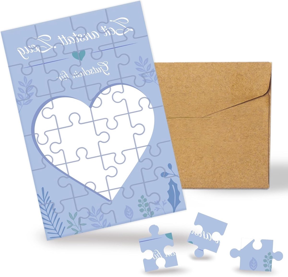 Postkaarten in Blauw met een Warm Hartelijk Thema voor Vrienden en Familie